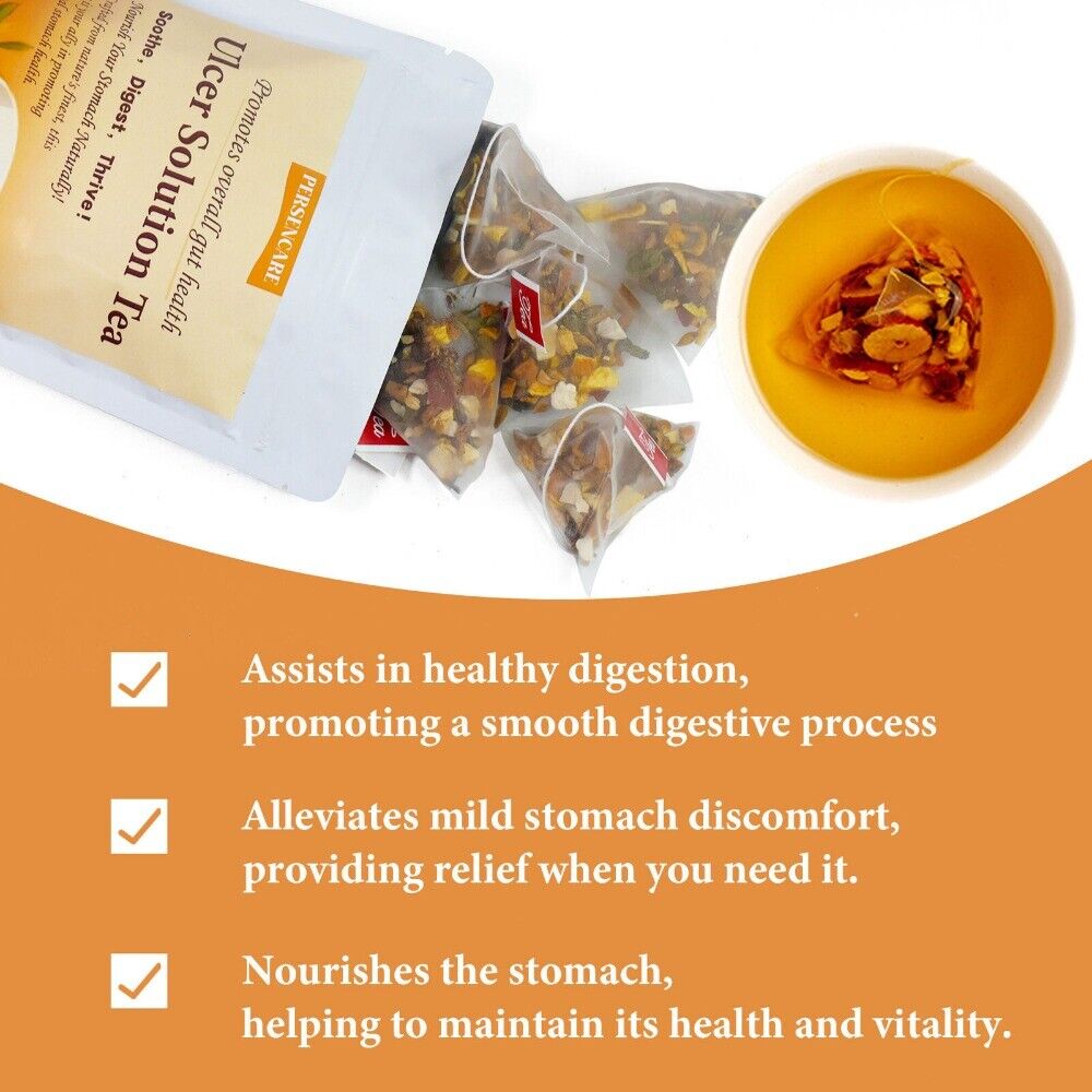 Lions Mane Clove Sea Buckthorn Herbal Tea Bags Stomach Wellness Premium