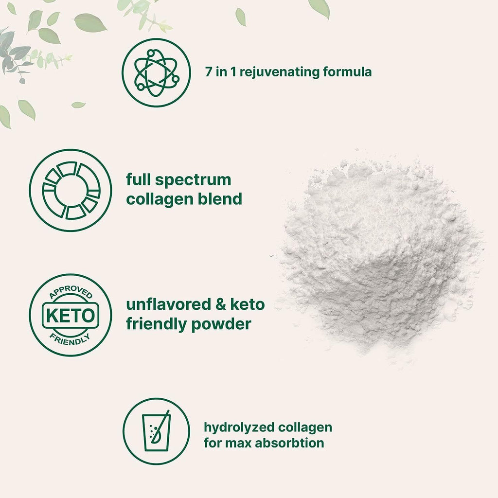 Multi Collagen Peptides Powder-HydrolyzedProtein Peptides (Type l,l,ll,v,X) 1LB