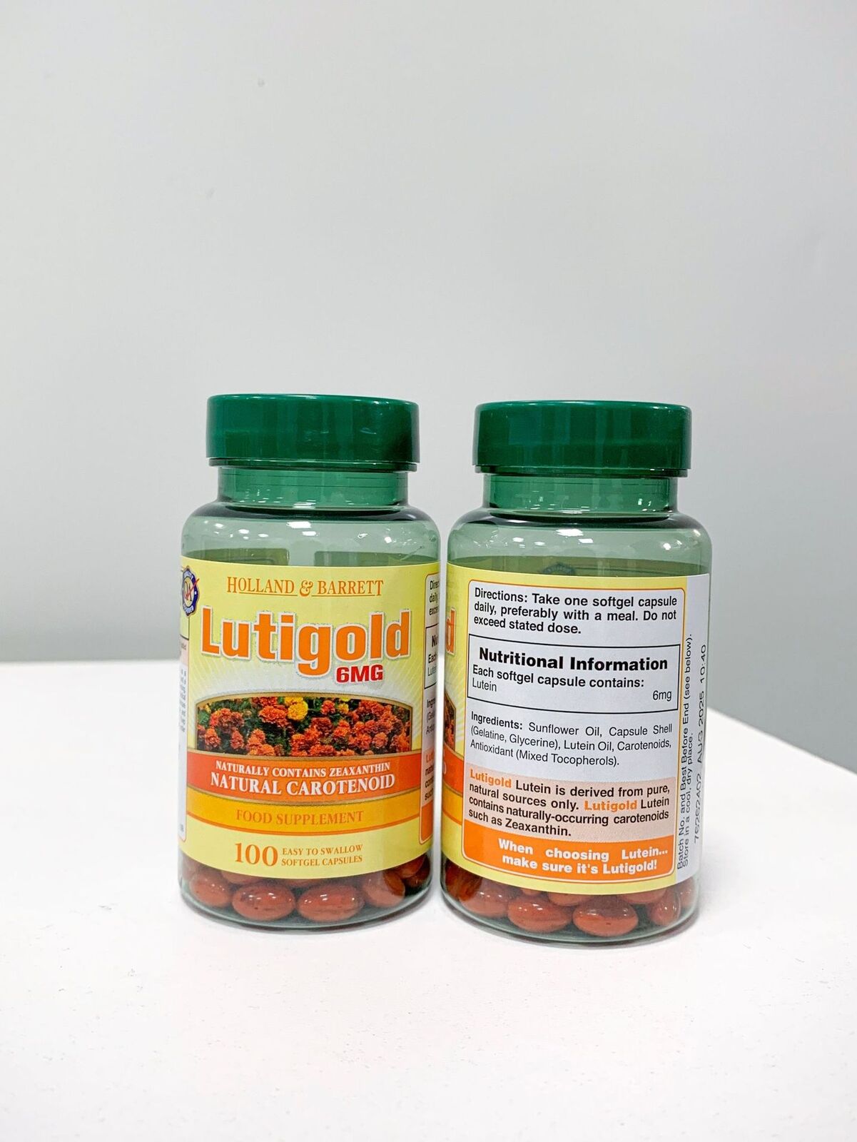 HB Holland Barrett Adult Lutein Capsules 100 Capsules 6mg Secondary image