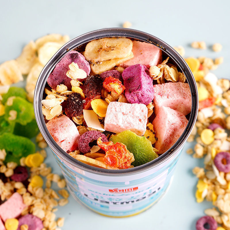 Muesli Fruit Oatmeal Dry 500g Jar Yogurt Snack Breakfast Meal Replacement