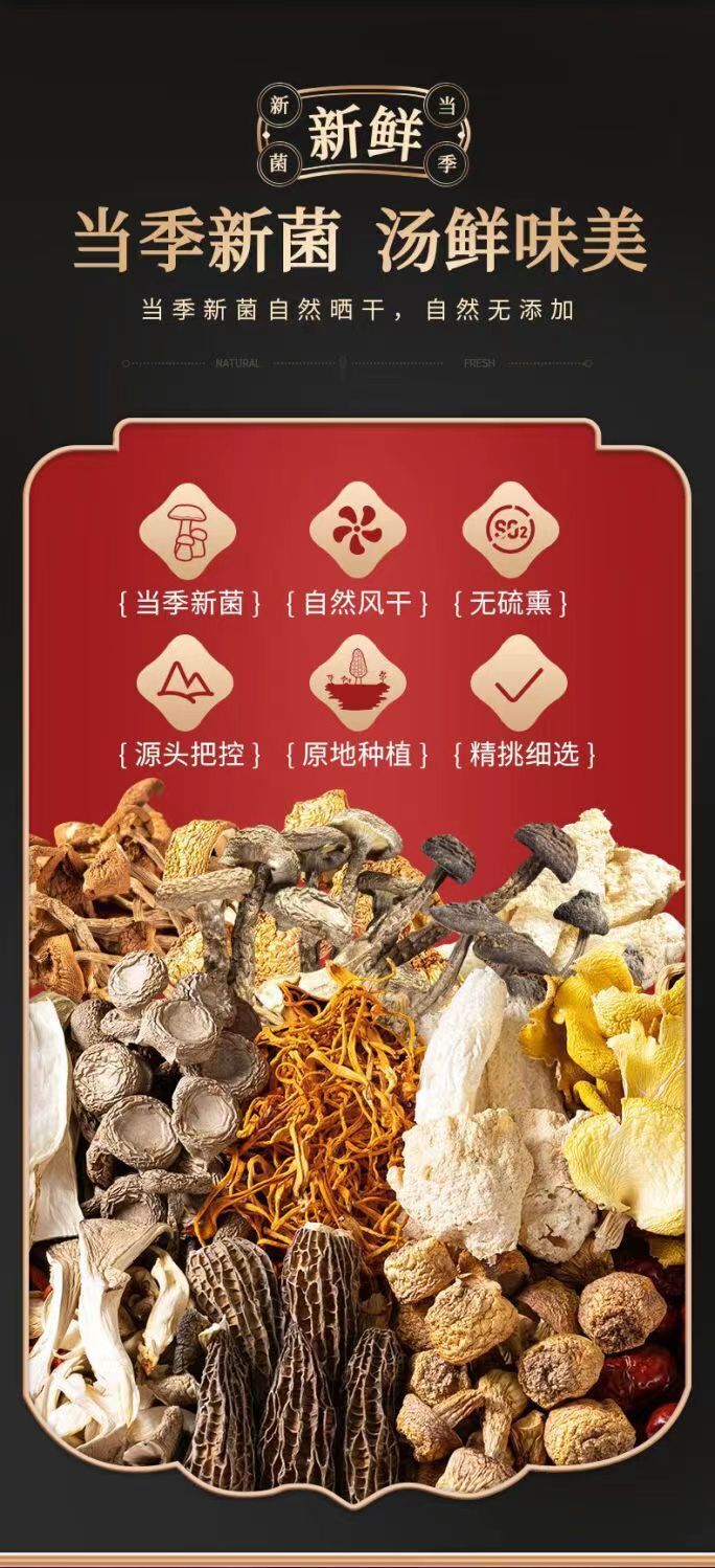 Yunnan Colorful Mushroom Soup Pack – Dried Gift Box for Spring Festival