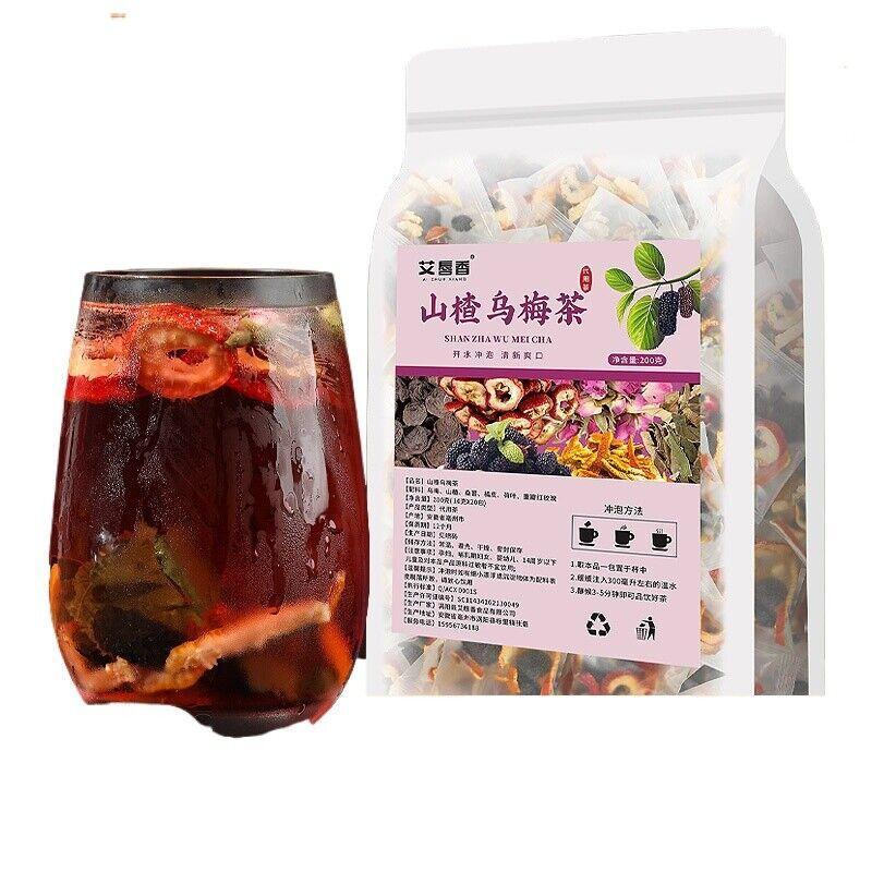 (10g * 20 packs) Ebony Mulberry Hawthorn Tangerine Peel Lotus Leaf Tea Fruit Tea