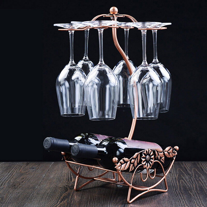 Wine Rack Wine Bottle Holder Glass Cup Holder Display Champagne Bottles Stand