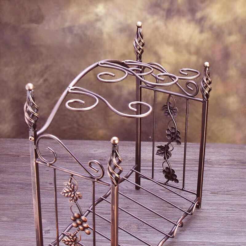 European Bottle Holder Useful Gift 4 Bottles and 6 Glasses Disassembly Wine Rack