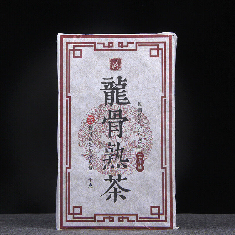 Ripe Tea 1000g Black Tea Puerh Tea Brick Old Tea Stem Dragon Bone Ripe Tea Main image