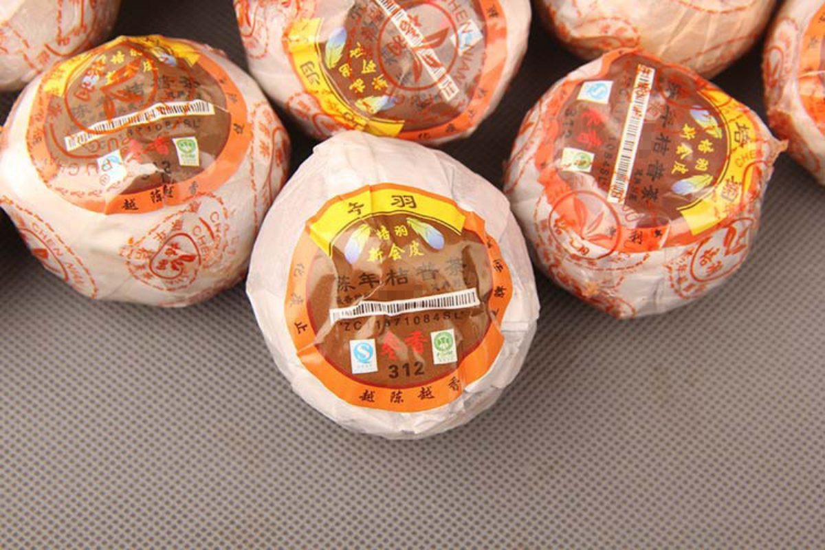 HelloYoung Pu-erh Tea Ripe Tea Citrus Pu-erh Tea Aged Orange Pu Tea Orange Pu Date Aroma