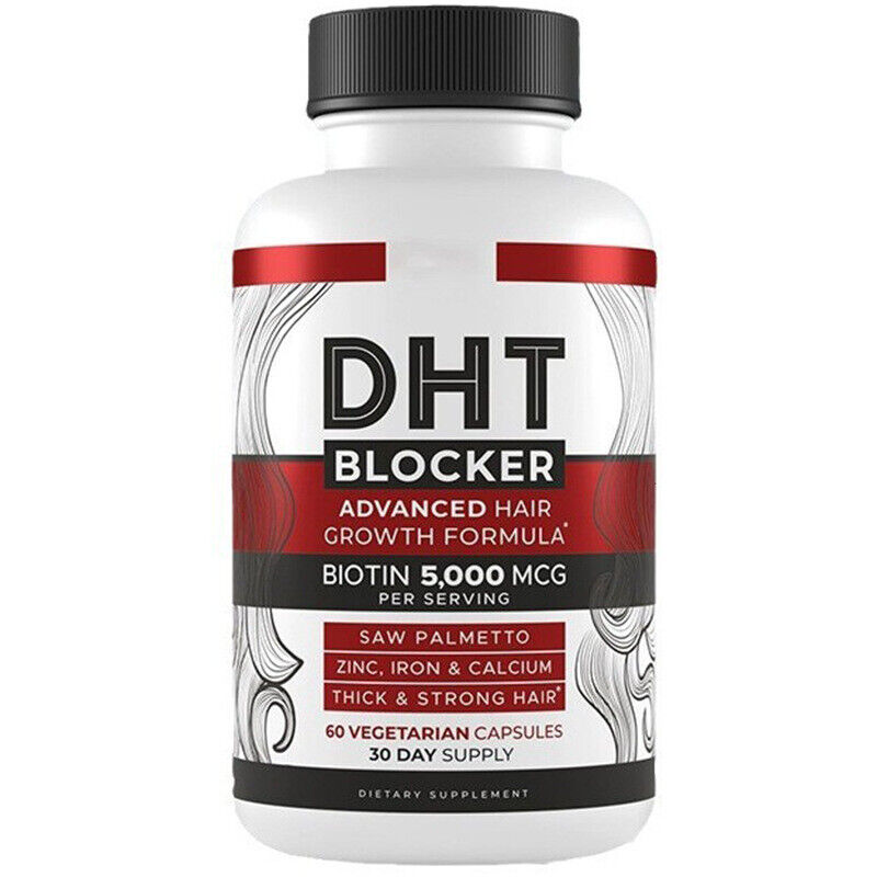 DHT Blocker Capsules Biotin 5000 MCG Hair Care 60 Capsules 30days Supply
