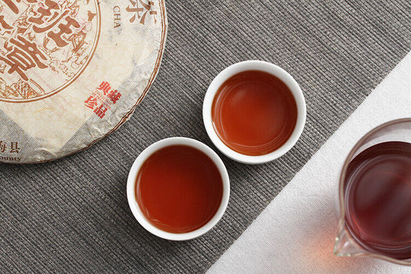 HelloYoung 357g Yunnan Pu'er Tea Banzhang Golden Buds Pu'er Ripe Cake Seven Seeds Cake Tea