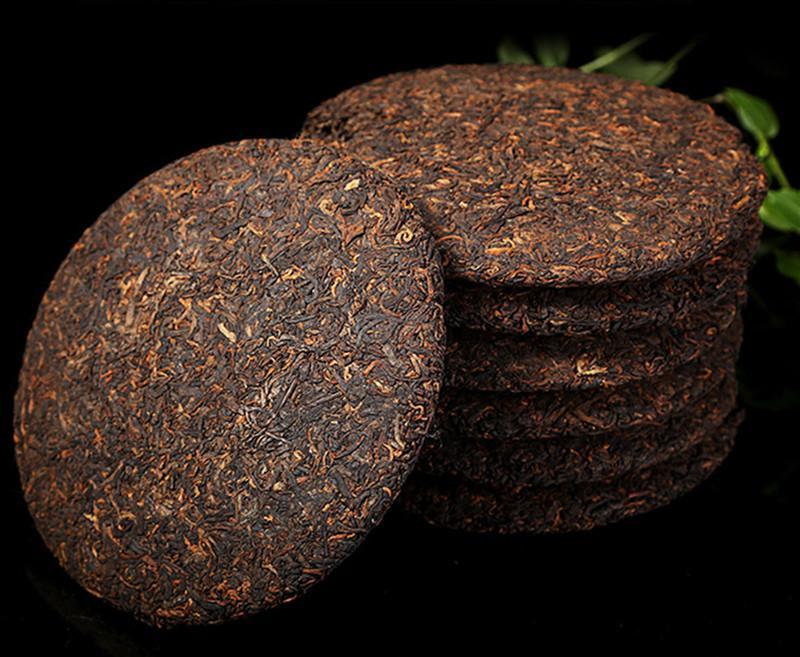 357g Yunnan Organic Tea Pu'er Ripe Tea Menghai Spring Cooked Shu Seven Cake Tea