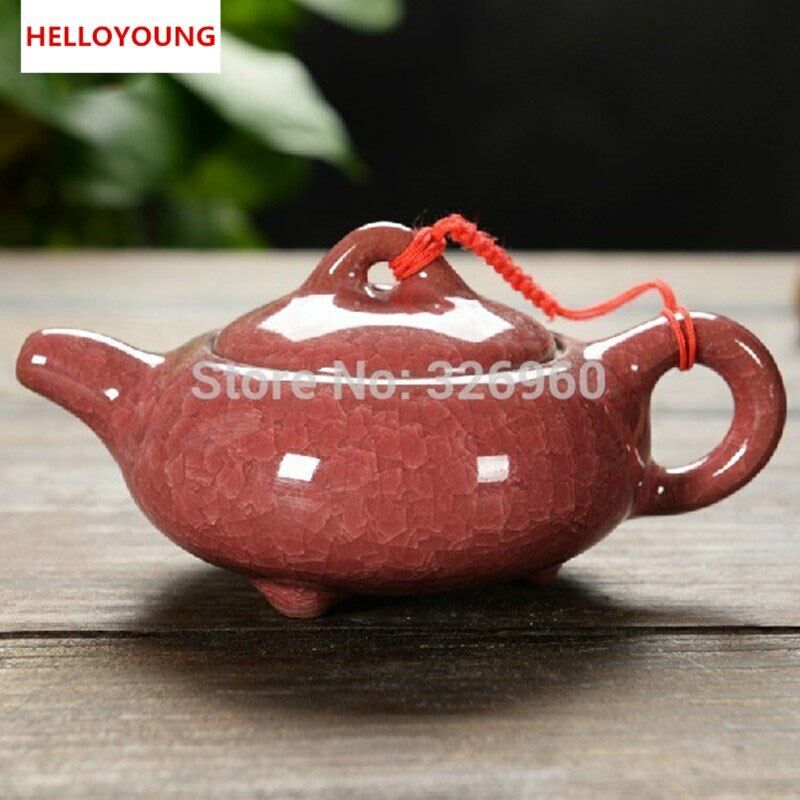 Colorful Ice Crackt Teapot Ceramic TeaSet Infuser Kettle Chinese Service Pottery