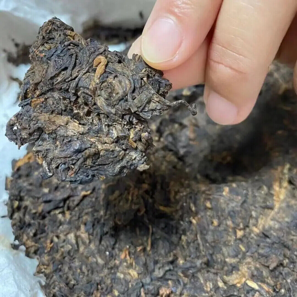 357g Good Quality Old Fermented Puer Tea Cake Ripe Shu Cha Puerh Tea