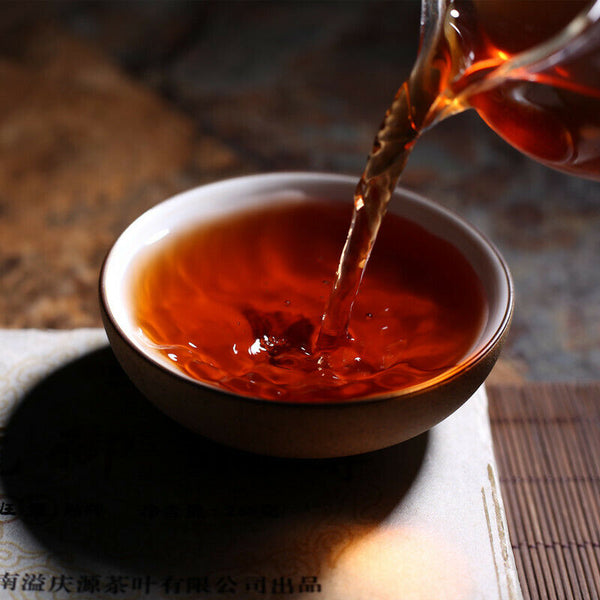 HelloYoung TeaPuerh Cooked Black Tea Healthy Drink 250g Chinese Tea Banzhang Pu-Erh Tea Brick