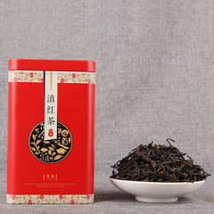 HelloYoung Iron Box Gift Tea Old Tree Black Tea Yunnan Spring Loose Leaf 80g Dianhong Tea