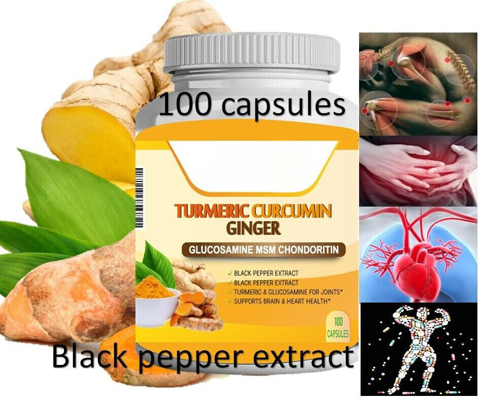 Turmeric Curcumin with Ginger and Bio pepper 2600mg Triple Strength Capsules 120 Secondary image