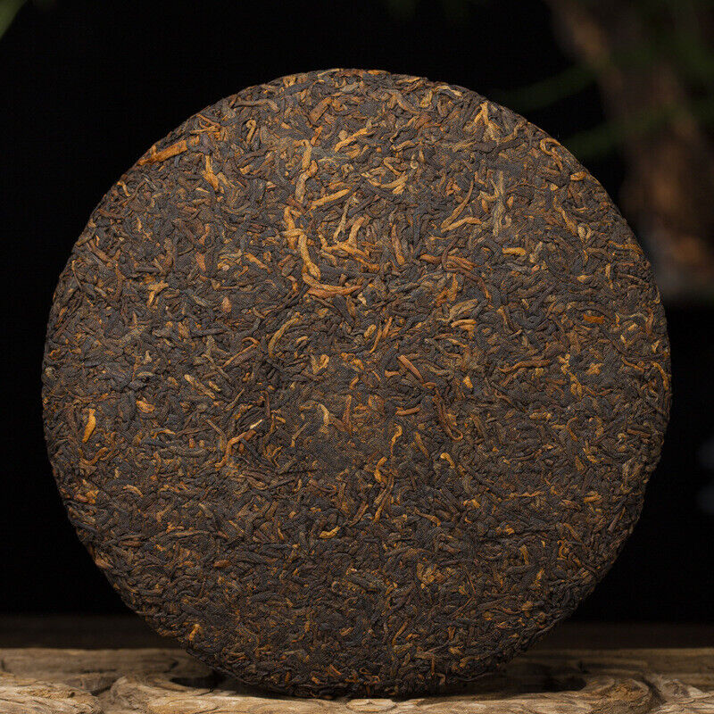 HelloYoung Yiwu Scrape Wind Zhai Puerh Tea Palace Material Puerh Ripe Tea Cake 357g/12.59oz