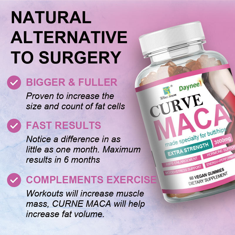 Curve Maca Gummies  3g* 60 pcs/bottle Butt Enhancement Gummy
