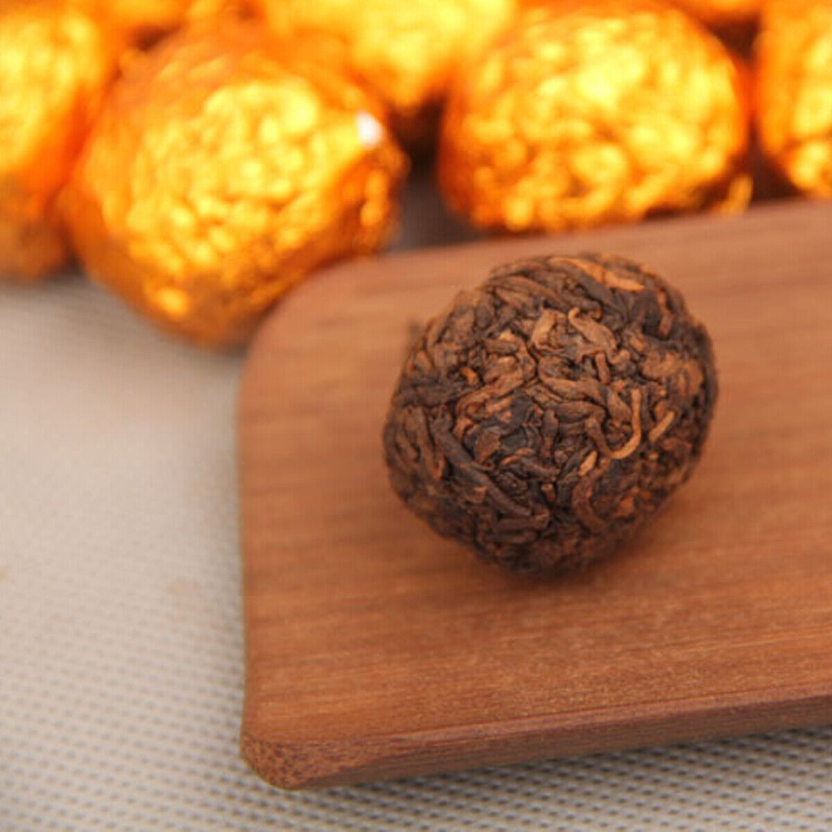 HelloYoung 220g Ripe Pu erh Tea Handmade Dragon Ball Old Tree Spring Palace Cooked Puer Tea