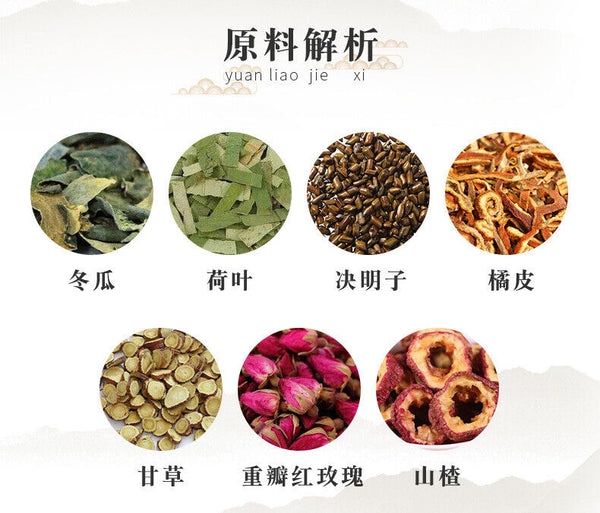 Winter Melon Lotus Leaf Tea Rose Cassia Orange Peel Tea Bags
