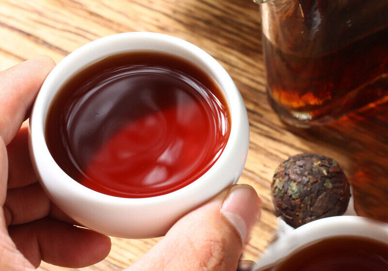500G Yunnan Pu'er Tea Glutinous Fragrant Xiaotuo Old Ripe Tea Dragon Ball Tea