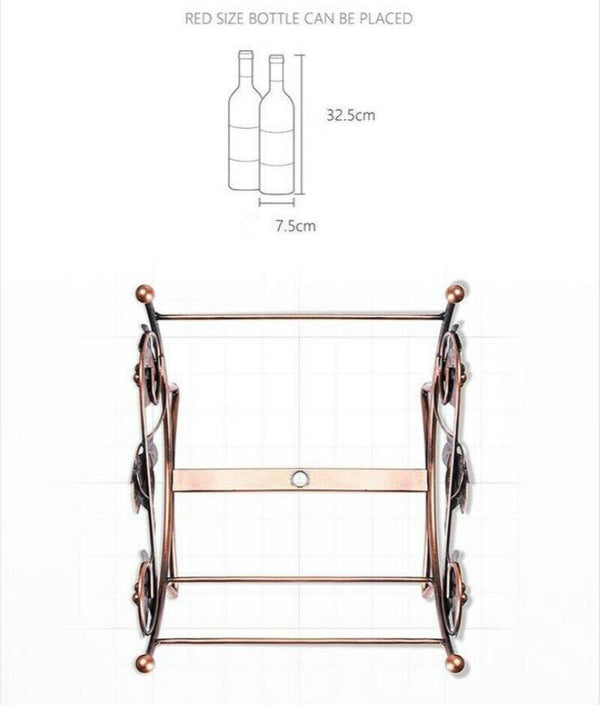 Maple Leaf Hollow Wine Rack Freestanding Goblet Holder Home Display Shelf Racks
