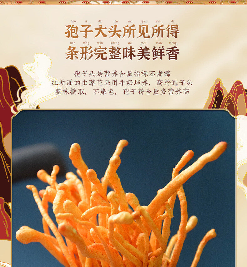 250g Organic Dried Cordyceps Flower Spore Head Sulfur free North Cordyceps Fresh