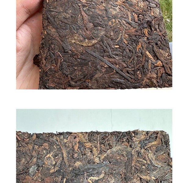 HelloYoung Brown Gold Leaf Puerh Brick Puerh Ripe Tea Brick Puerh Tea 250g/8.8OZ