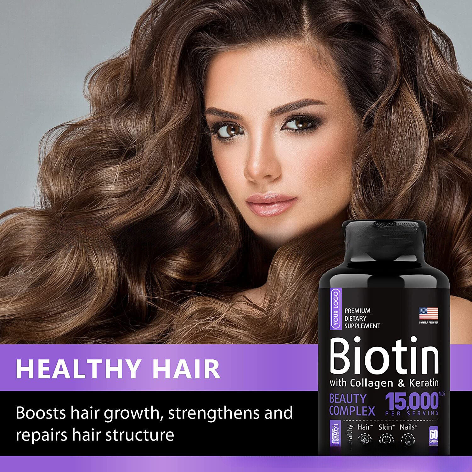 BiotinCapsules Biotin Capsules Hair and Nail Care Multivitamin Main image