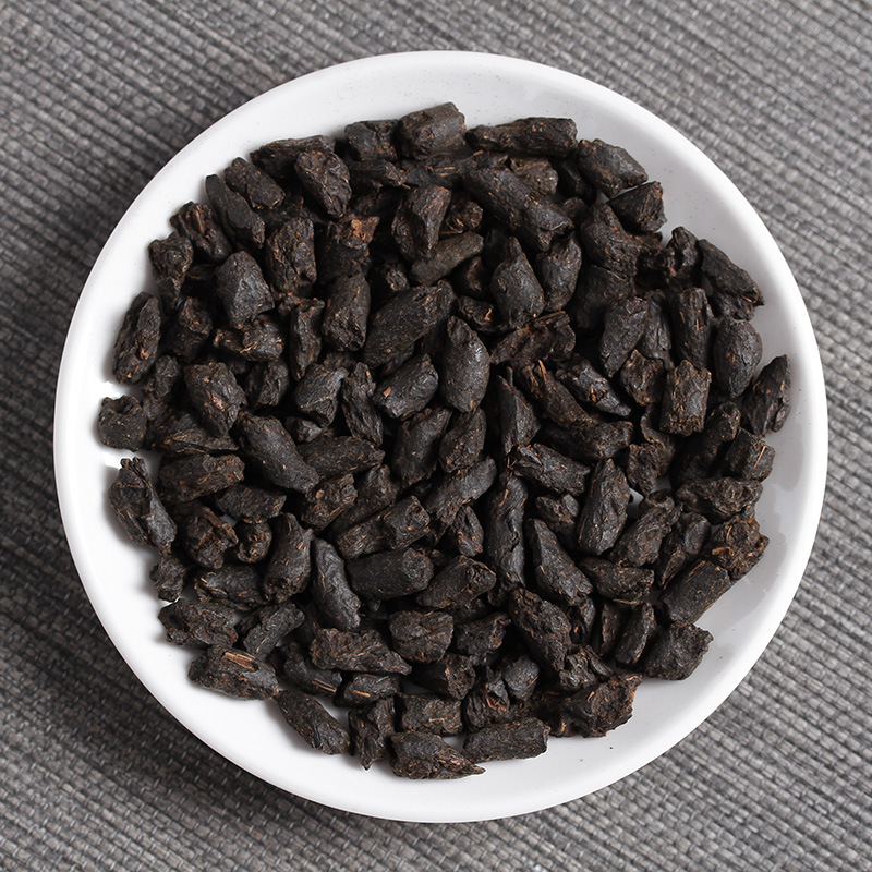 HelloYoung 500g/Tin Yunnan Pu'er Tea Menghai Ripe Tea Jujube Tea Fossil Crushed Silver