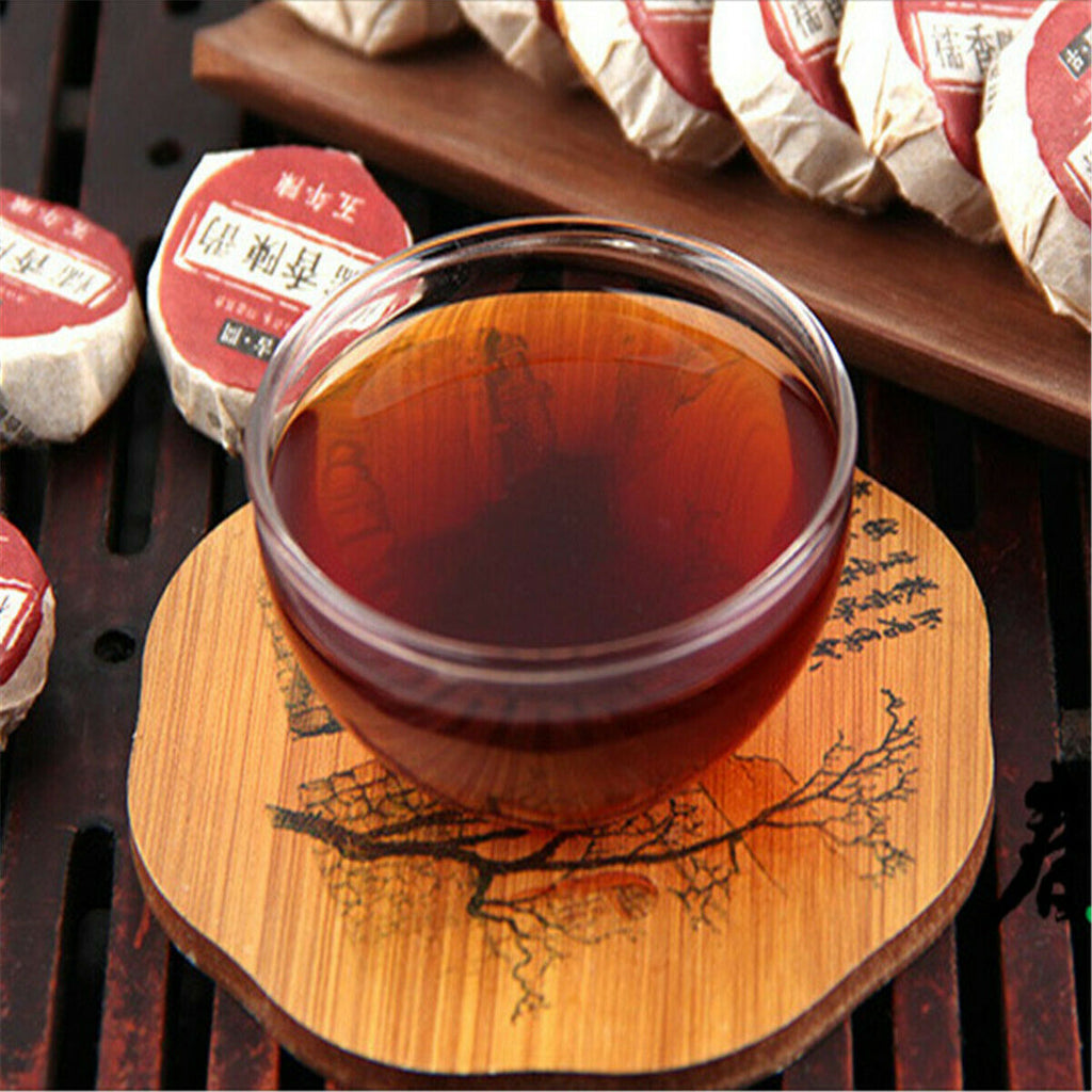 HelloYoung 50g(about8~10 Pcs) Cooked Tuocha Yunnan Glutinous Rice Taste Puer Tea Mini Puer
