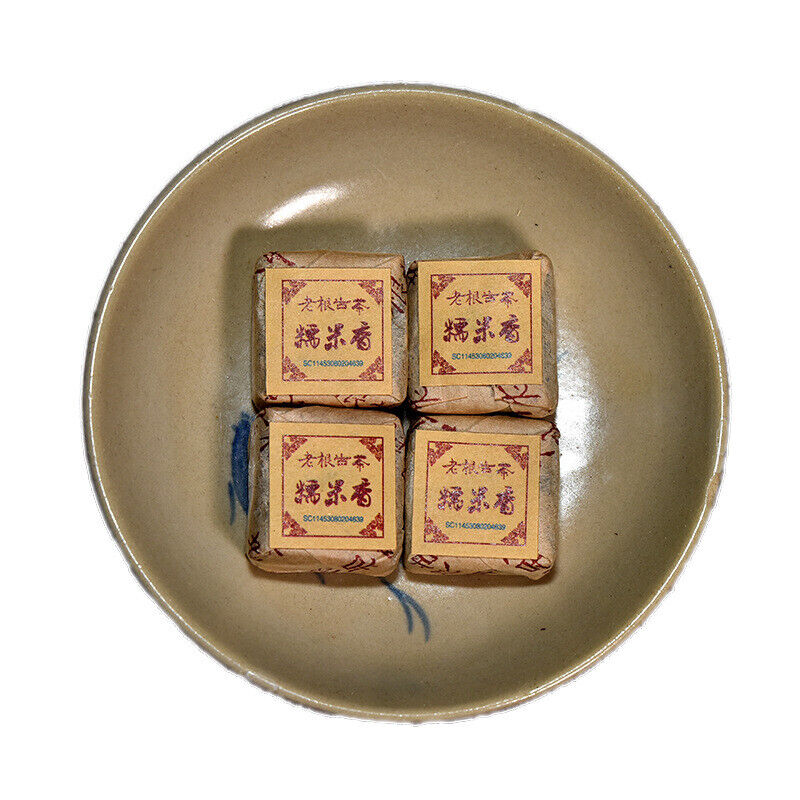 HelloYoung 500g Yunnan Pu'er tea glutinous fragrant ripe tea mini small square brick tea Main image