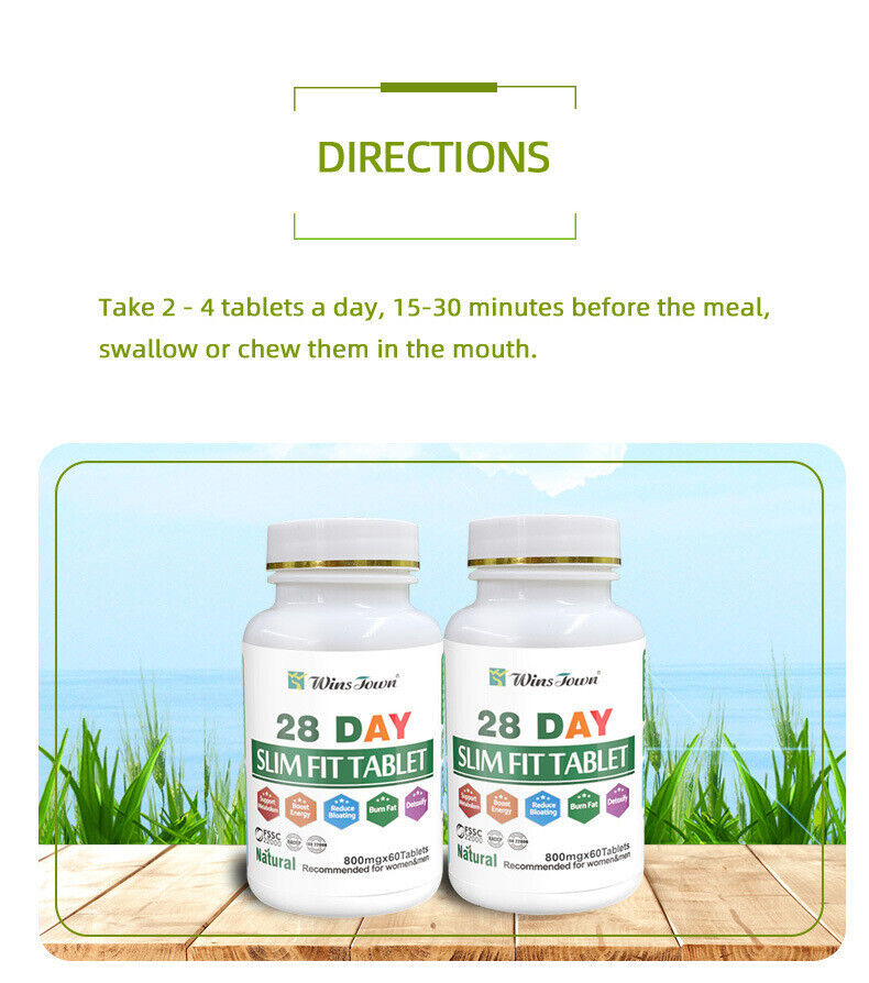 Slimming 28 Day Slim Fit Tablet Fat Burner 60 Tablets