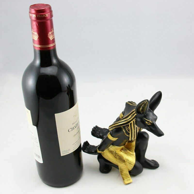 Wine Bottle Holder Resin Anubis God Wine Rack Wine Bar Kitchen Tools Accessories