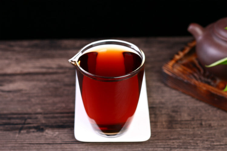 Yunnan Puerh Tea Menghai Ancient Tree Cake Tea Cooked Tea Puerh Aged Tea 357g