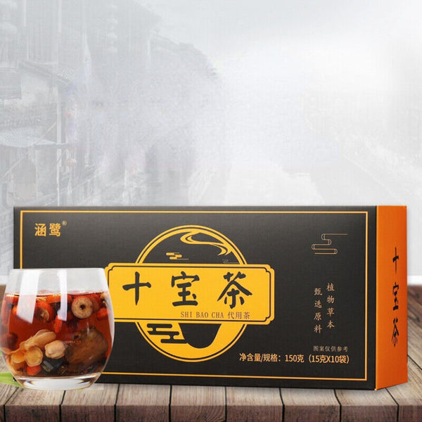 HelloYoung Healthy Herbal Tea Healthy Drink Ginseng Ten Treasure Tea Renshenshibao Tea 150g