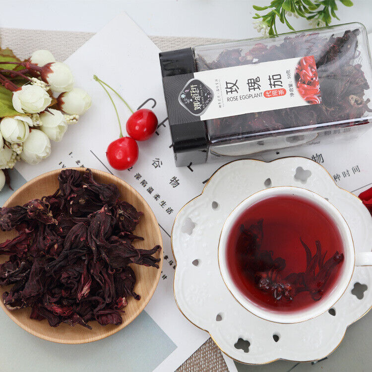 HelloYoung 50 Keluo Shen Fang canned Herbal healthy rose eggplant flower tea Secondary image