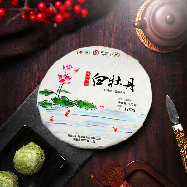 HelloYoung 330gOrganicBai Mu Dan White Peony Tea Cake Fuding White Tea China Tea