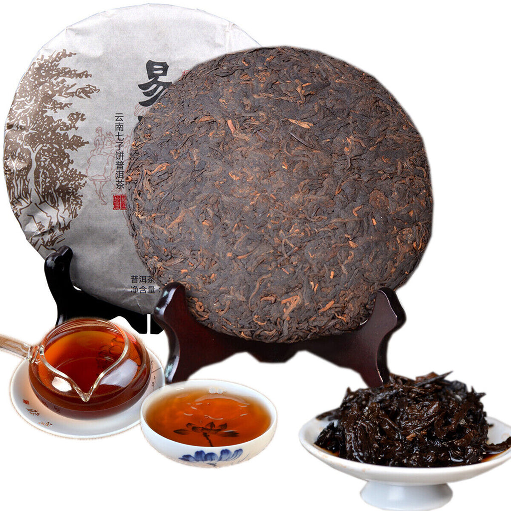 HelloYoung 357g Premium Cooked Pu-erh for Collection Yunnan Handmade Organic Puer Tea Cake
