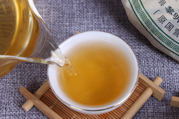 HelloYoung 357g Yunnan Pu'er Raw Tea Cake Banzhang Raw Tea Cake Jiao Mu Seven Seeds Cake