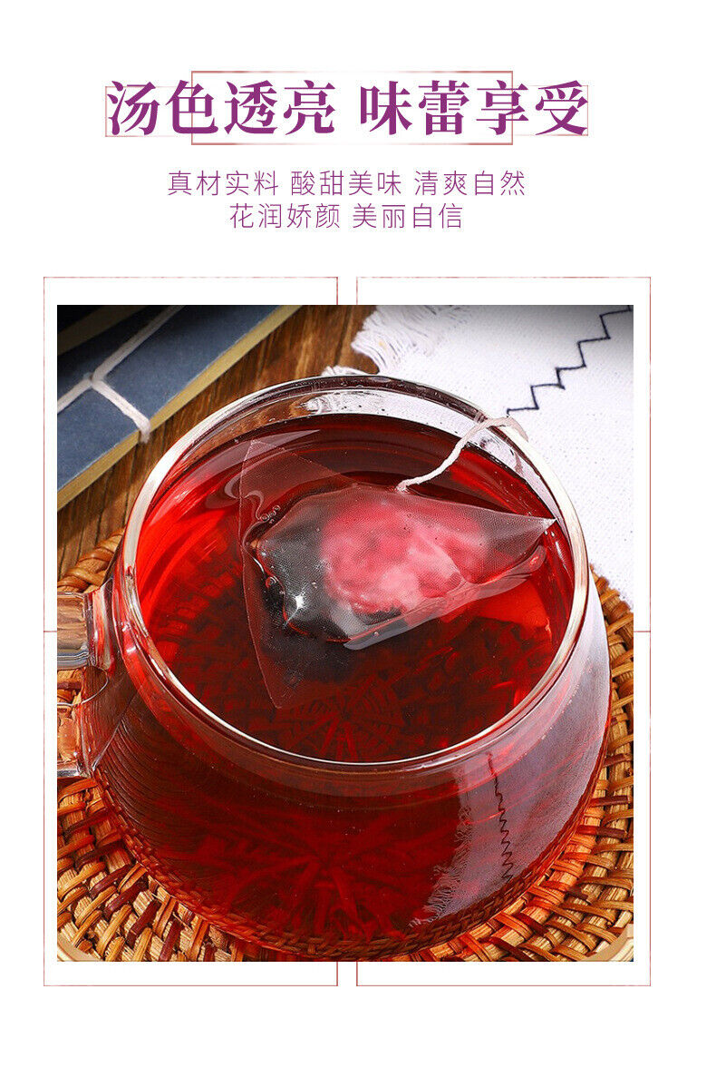 Mulberry Rose Hibiscus Tea - Sweet & Sour Summer Fruit Herbal Drink
