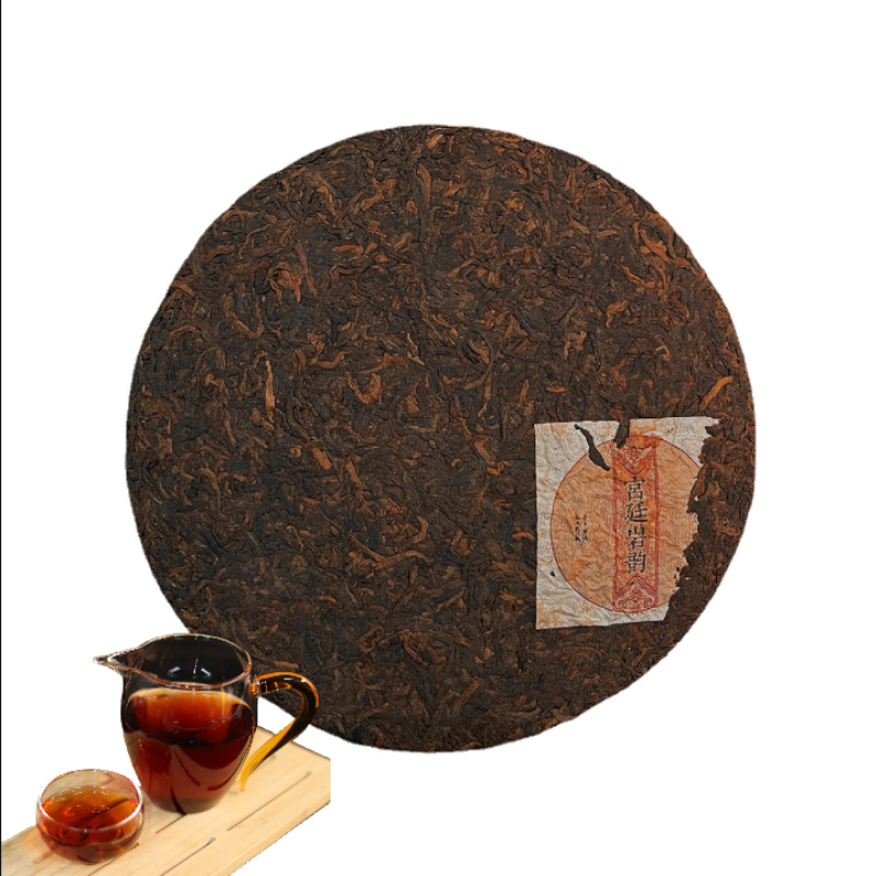 HelloYoung Pu'er Tea Palace Rock Rhyme Pu'er Ripe Tea Cake Ration Tea 357g/12.59oz