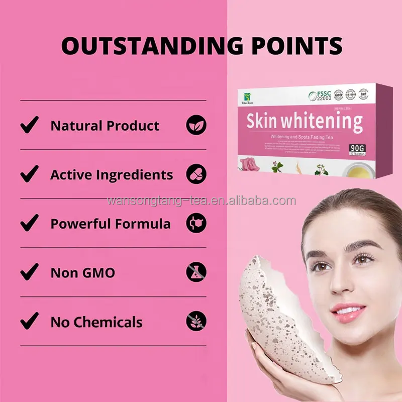 Anti-aging Effect Powerful Antioxidant Glutathiones Whitening Natural Tea 3g*30