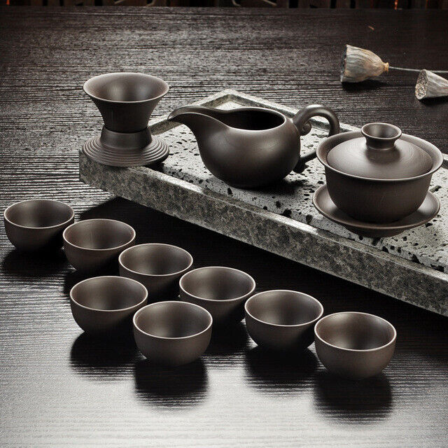 Handmade Drinkware Purple Sand Teapot Tea Set Ceramic Teapot Cup China Kung Fu