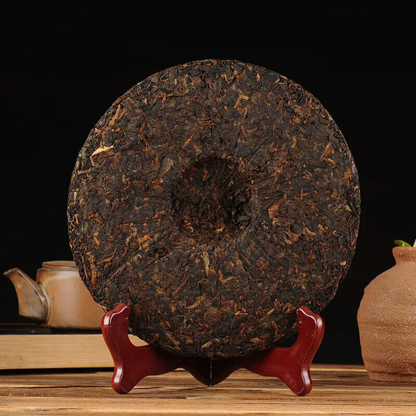 HelloYoung Aged Zhong Cha Green Seal Chinese Pu er Tea Yunnan Cooked Puer Ripe 357g