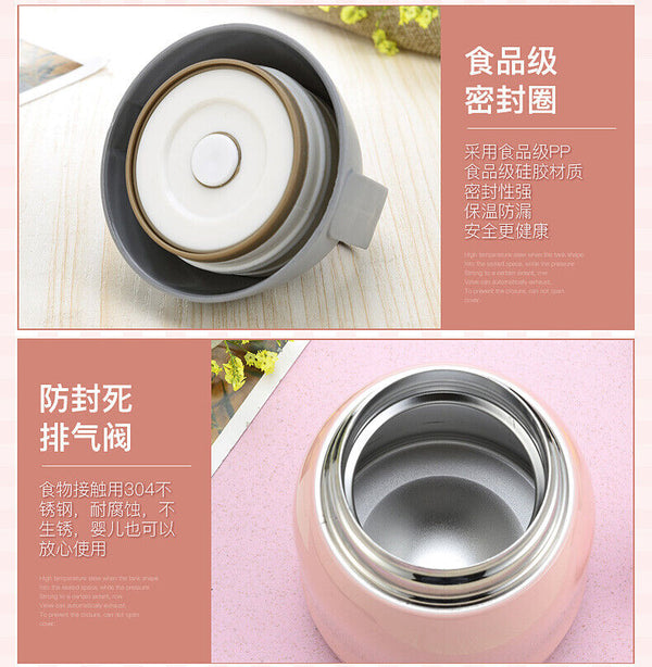 Insulation Stainless Steel Thermos LunchBox Tableware Meal Container Vacuum Food
