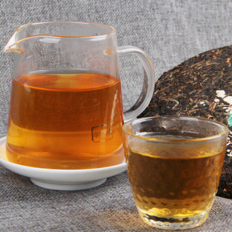 HelloYoung Big Leaf Pu-erh Green Tea Cake Health Care Natural 400g Yunnan Old Pu'er Raw Tea