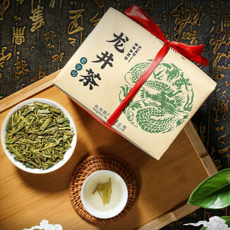 HelloYoung Chinese Yu Qian Xi Hu Longjing Tea Long Jing Spring Dragon Well Green Tea 200g Main image