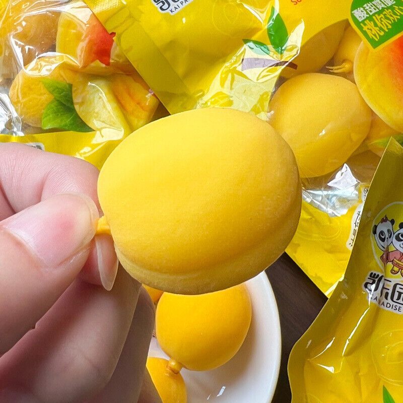Large Pack Dried Yellow Peach Childhood Snack Sweet and Sour Crunchy Peach