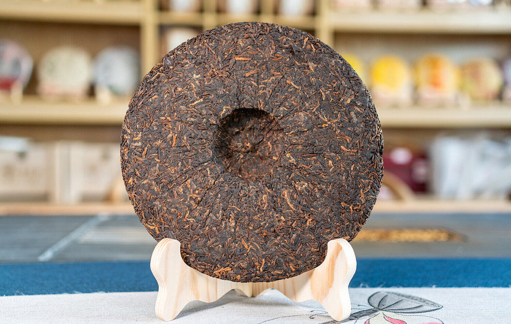 HelloYoung 357g Yunnan Ripe Puerh Tea Cake LaoBanzhang Ancient Tree Ripe Puerh Tea Cake Thé