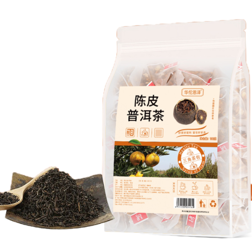 HelloYoung Chen Pi Pu-erh Tea 25 Pack Pu-erh Tea Health Tea Bag Infusion Tea 100g/bag