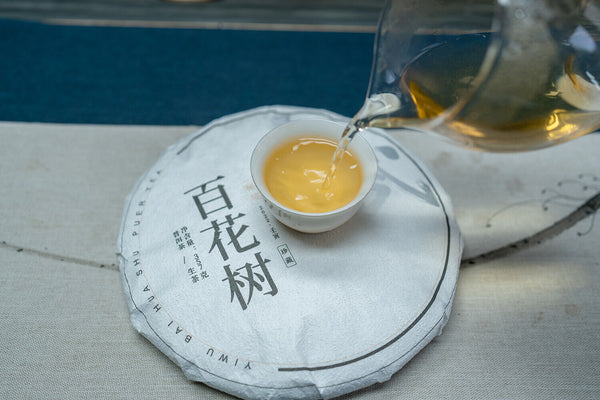 HelloYoung 357g Yunnan Ancient Tree Pu'er Tea Yiwu Baihua Tree Pu'er Raw Tea Cake